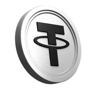 Tether USDT mønt-ikon i tillidssektionen på handelsplatformens fællesskabsside